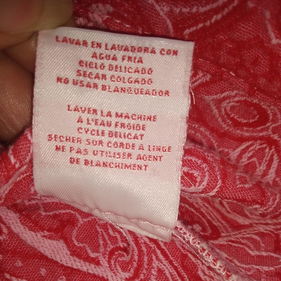 Ruby Rd, Petite Jacket Button down  red and white - Picture 4 of 7